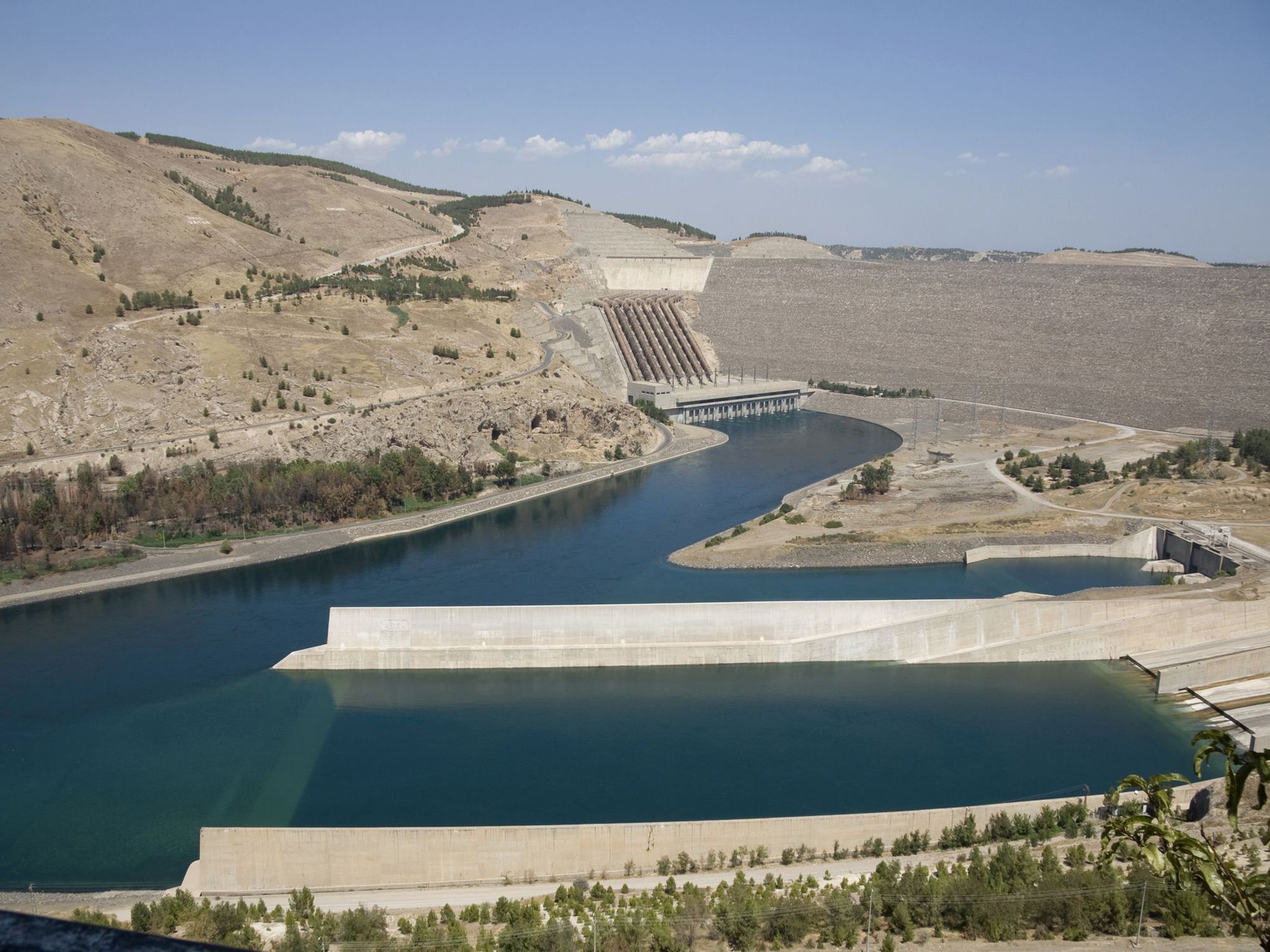 Barrage d'Atatürk en Turquie sur l'Euphrate